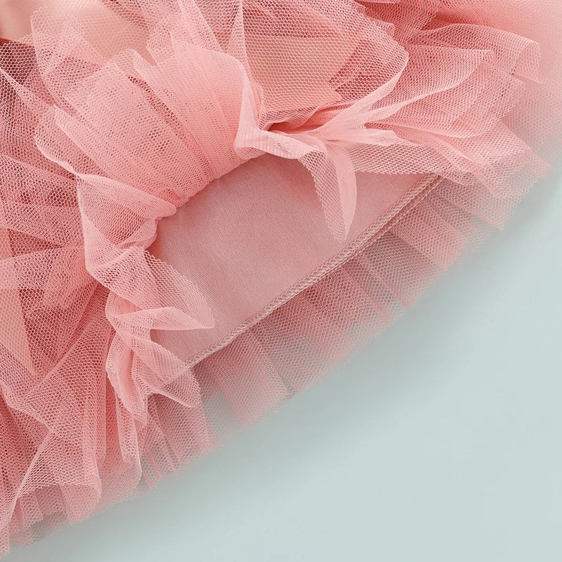 Baby Girls 1st Birthday Outfit | "One" Letter Print Lace Romper, Tulle Tutu Skirt & Headband Set - 3-Piece Pink Summer Cake Smash Suit (0-18M)