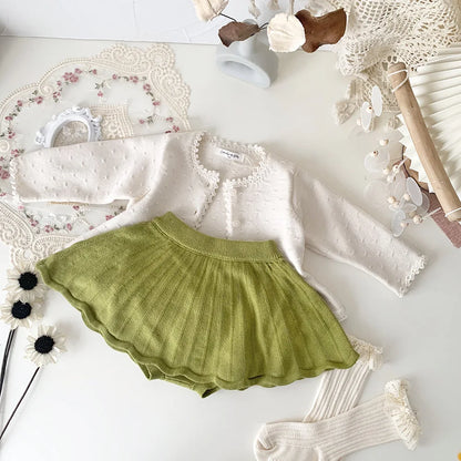 Baby & Toddler Girl 100% Cotton Knit Ruffle Cardigan Sweater (6M-5T)