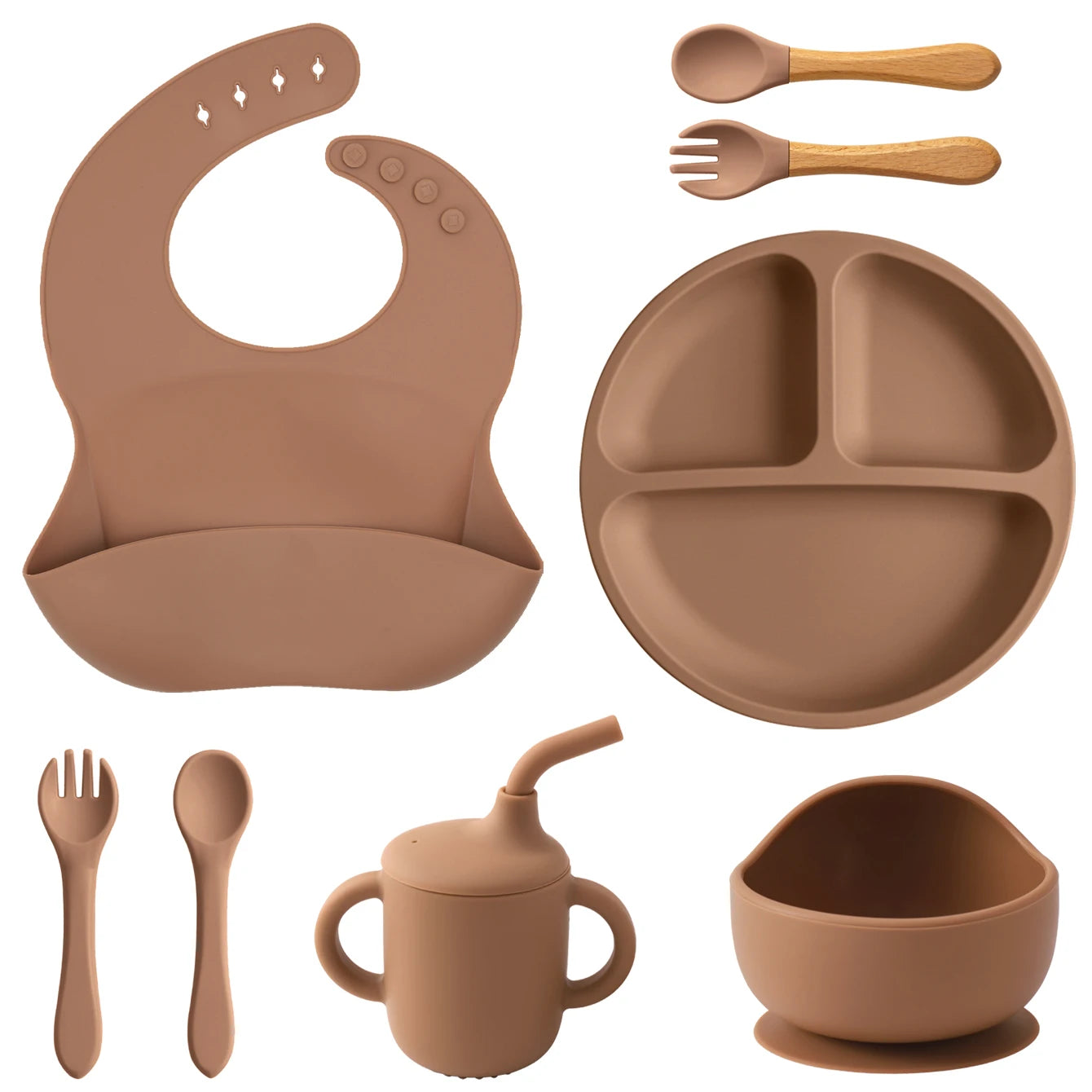 Complete 8-Piece Silicone Feeding & Weaning Set