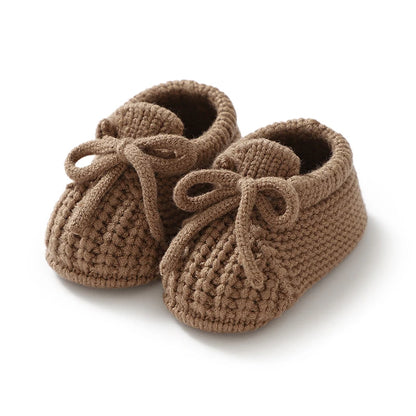 Textured Rib Knit Baby Booties (0-18M)
