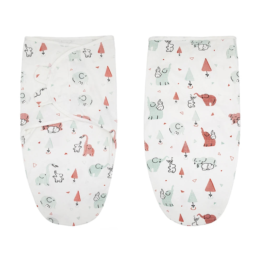 Newborn Baby Swaddle Sleep Sack 0-6M - 100% Cotton 0.5 TOG Summer Lightweight Wrap