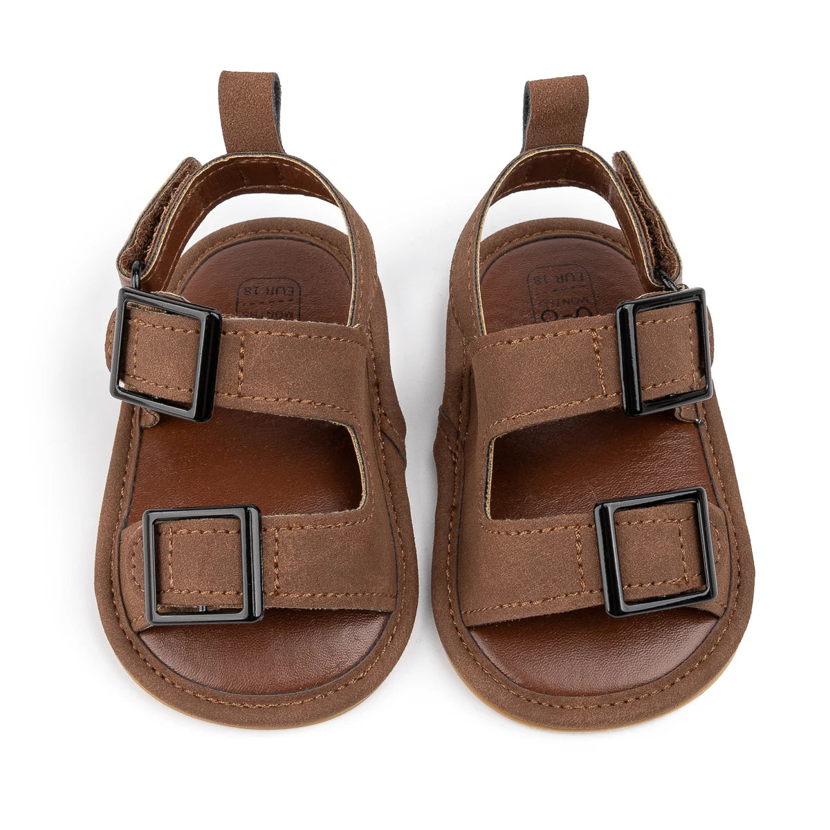 Infant Boys Casual Buckle Beach Sandals - Anti-Slip Soft-Sole First Walkers (0-18M)