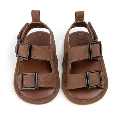Infant Boys Casual Buckle Beach Sandals - Anti-Slip Soft-Sole First Walkers (0-18M)