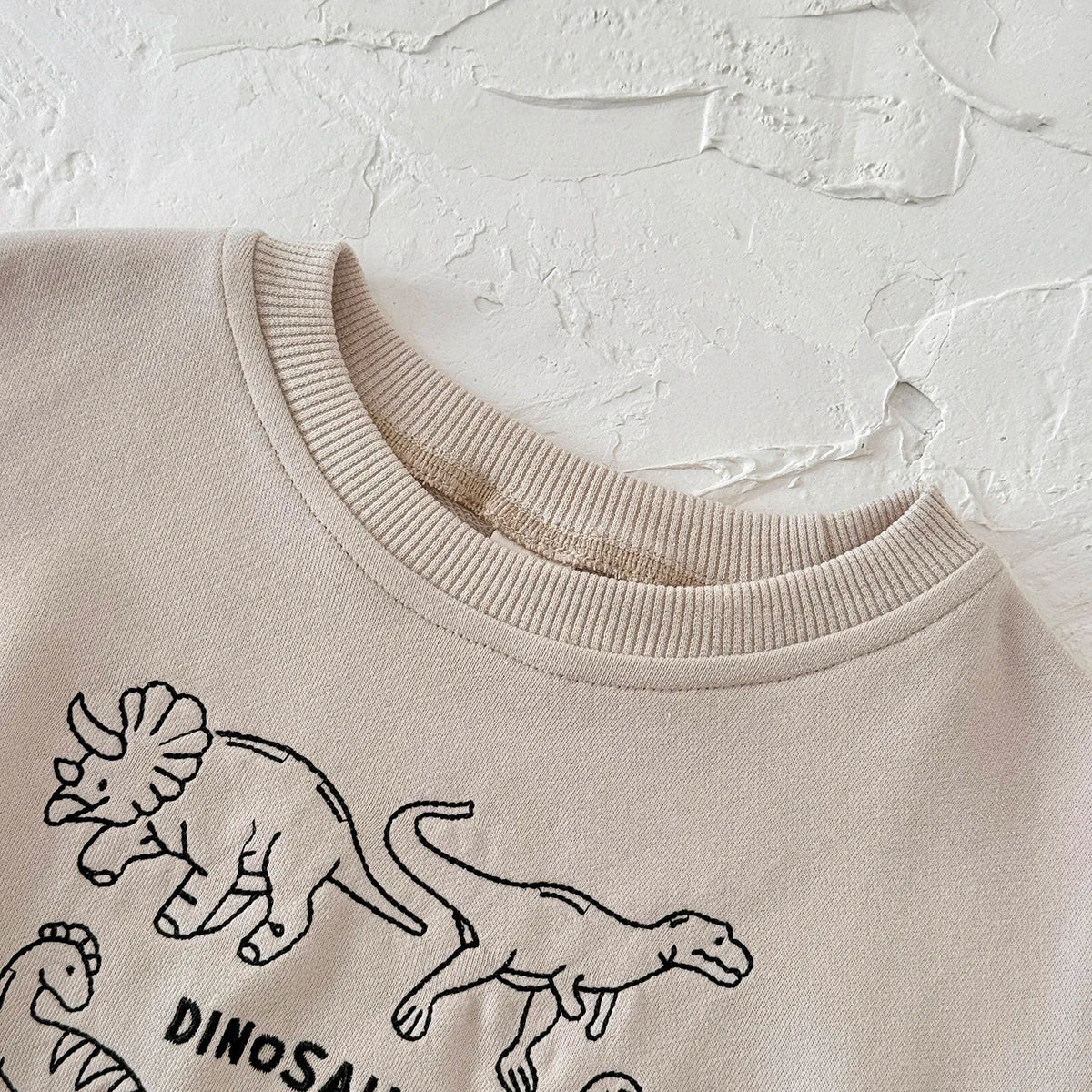 Dinosaur Embroidered Baby Romper - 100% Cotton Sweatshirt Bodysuit for Newborns & Toddlers (1-18 Months)