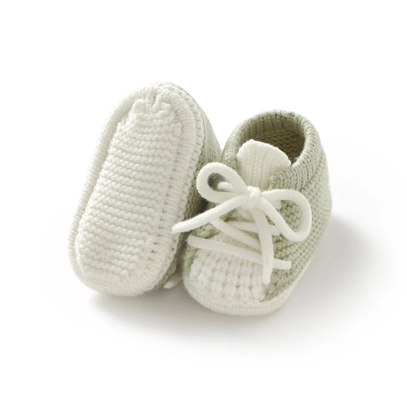 Sneaker Style Knit Baby Booties (0-18M)