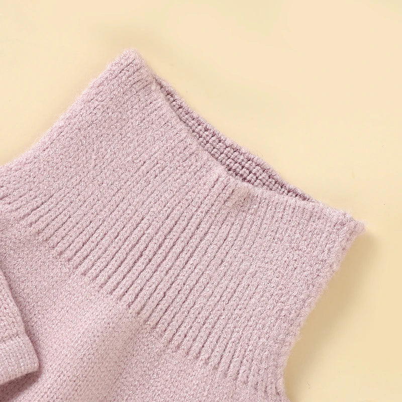 Baby Cable Knit 2-Piece Set – Asymmetric Cardigan & Footed Pants (0-9M)