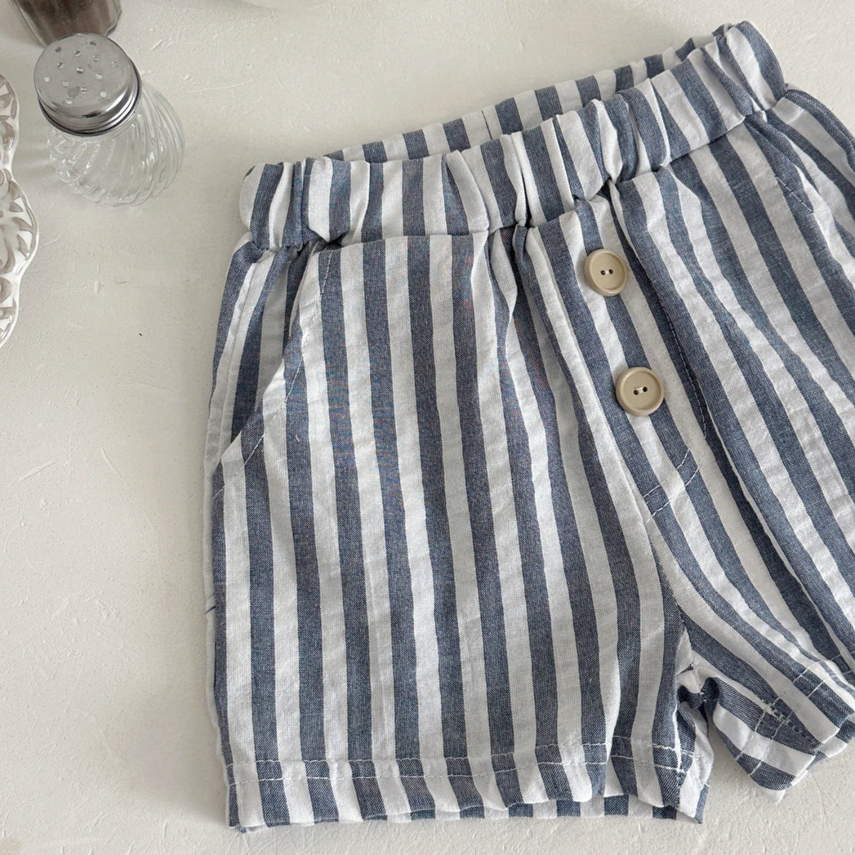 Baby Boy Summer Tank Top & Shorts Set - Soft Crinkle Gauze 2-Piece Outfit (0-3T)