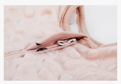 Baby Sleep Sack 1.5 TOG – Cotton Wearable Blanket Vest with Sensory Minky Dot Chest (3-24M)