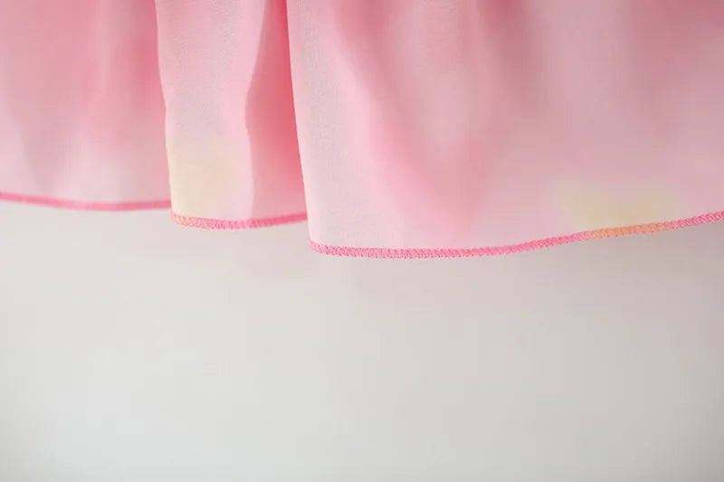 Toddler Girls' 2-Piece Summer Outfit - Pink Heart Tulip Strap Top & Shorts Set (6M-4T)