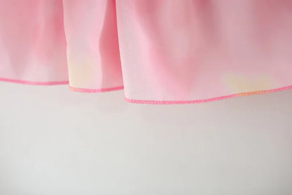 Toddler Girls' 2-Piece Summer Outfit - Pink Heart Tulip Strap Top & Shorts Set (6M-4T)