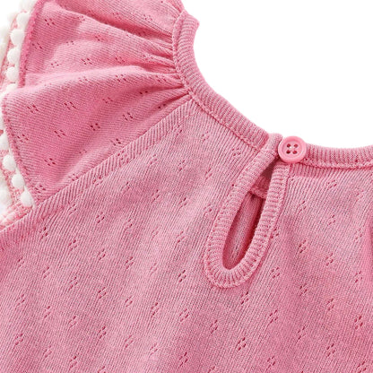 Baby Girls' Cotton Ribbed Romper Set - 2-Pack Short Sleeve & Sleeveless Jumpsuits (0-12M)