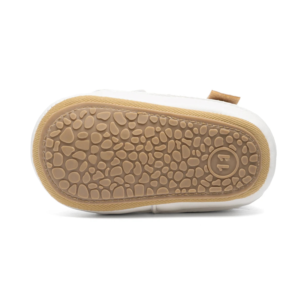 Infant White Fleece-Lined Soft Sole Sneakers - First Walkers (0-18M)