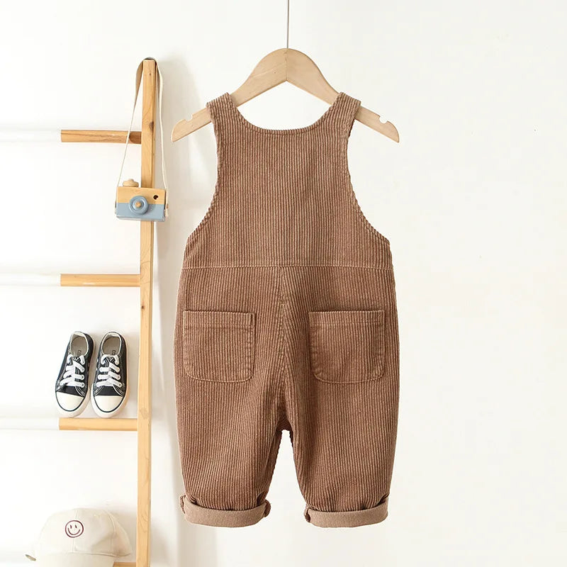 Toddler Corduroy Overalls – Heart Embroidery & Print Bib Pants (9M-4T)