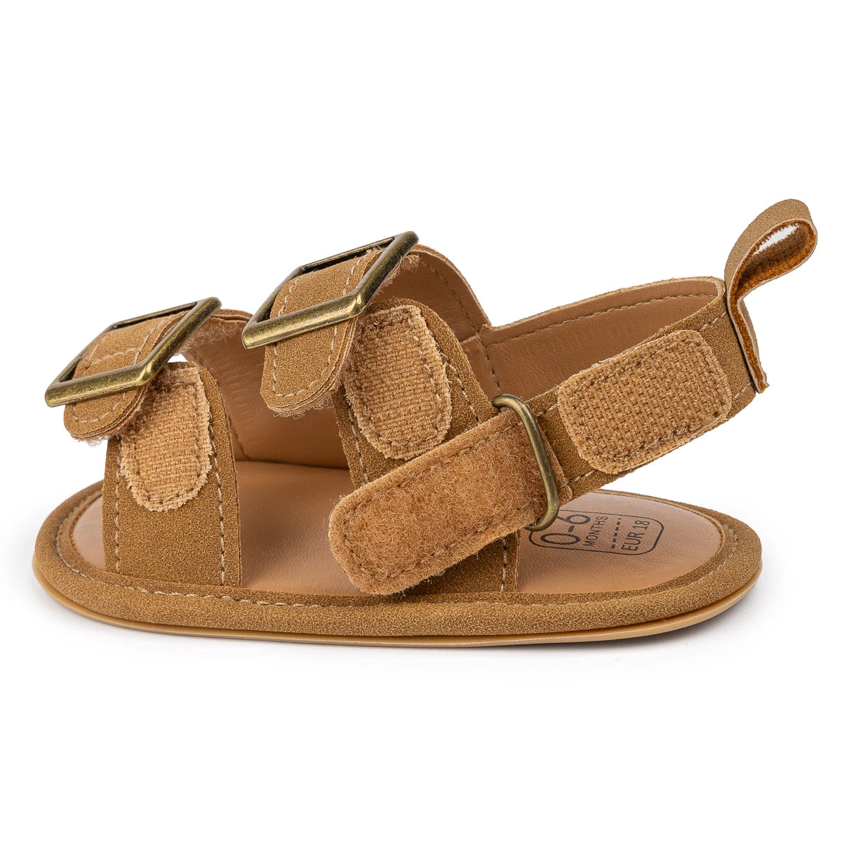 Infant Boys Casual Buckle Beach Sandals - Anti-Slip Soft-Sole First Walkers (0-18M)