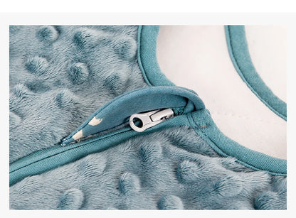 Baby Sleep Sack 1.5 TOG – Cotton Wearable Blanket Vest with Sensory Minky Dot Chest (3-24M)