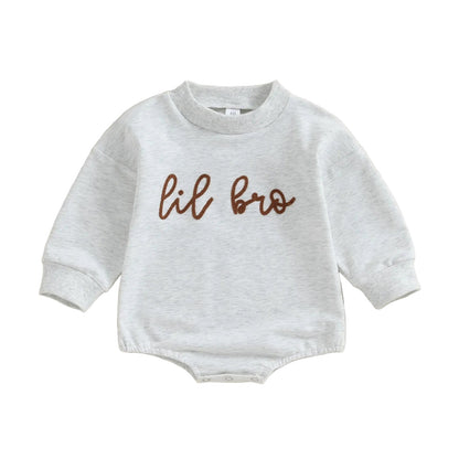 Brother Matching Outfits: Big Bro Sweatshirt & Lil Bro Romper for Baby & Toddler Boys