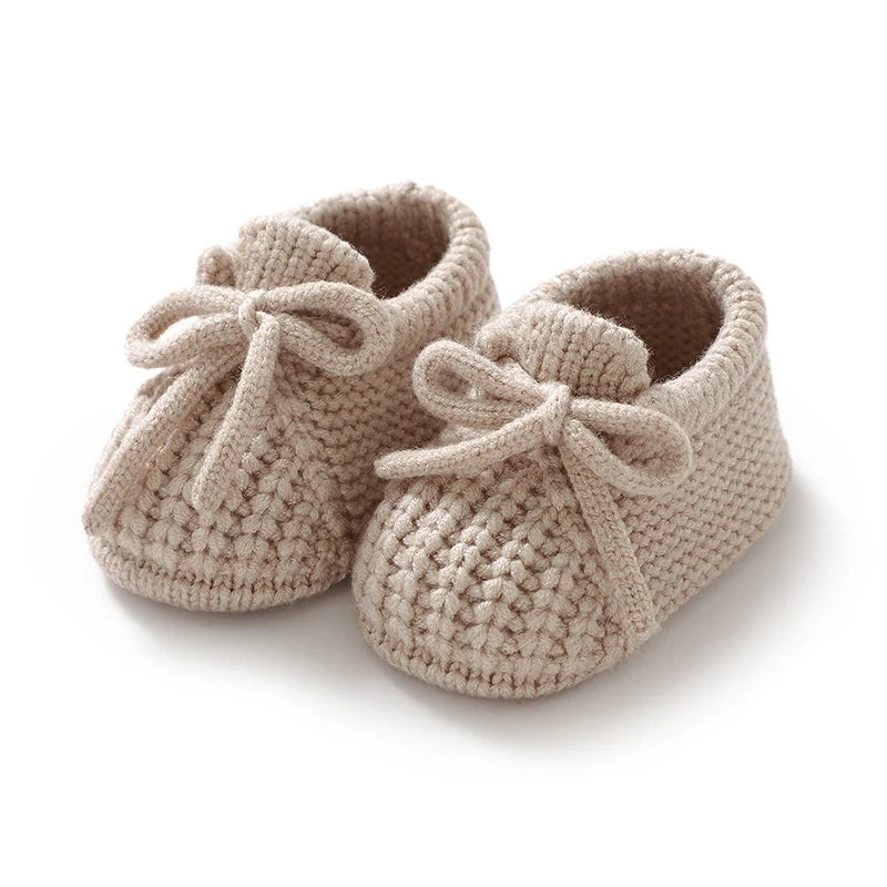 Textured Rib Knit Baby Booties (0-18M)