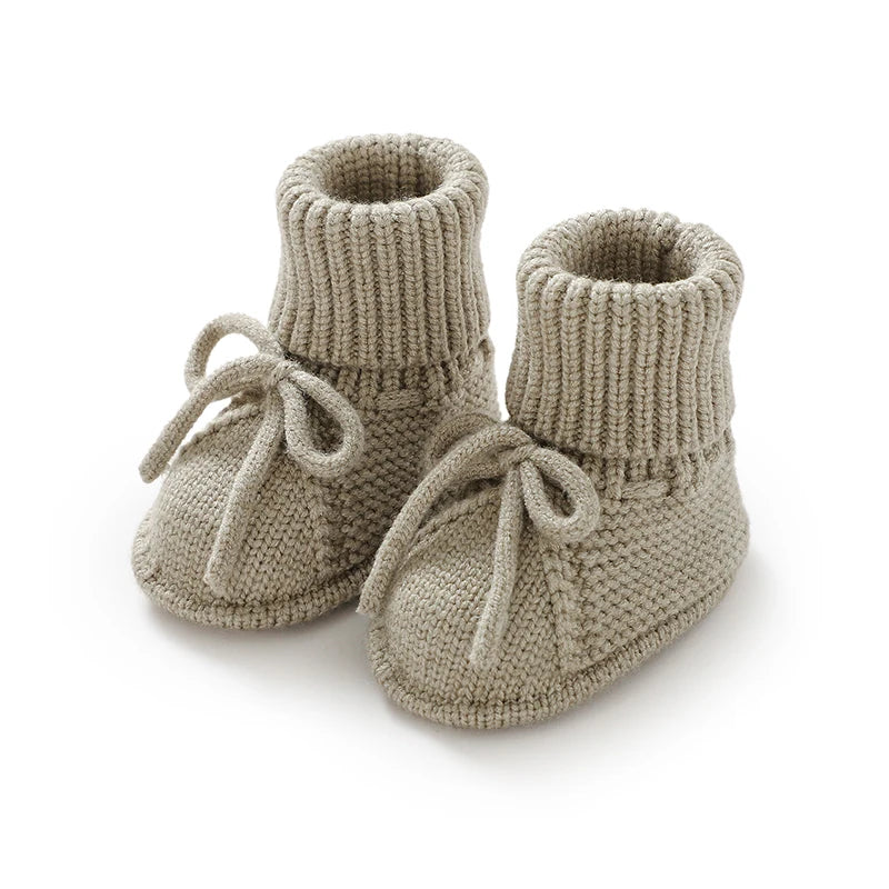 Plush High-Cuff Knit Baby Booties (0-18M)