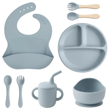 Complete 8-Piece Silicone Feeding & Weaning Set