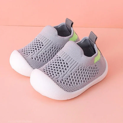 Infant & Toddler Mesh Knit Sneakers: Lightweight Non-Skid Prewalker Shoes for( 0-4T)
