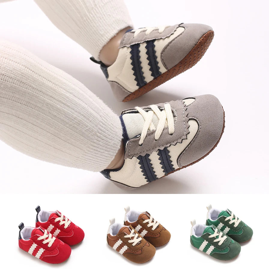 Baby Sneakers - Non-Slip Prewalker Shoes for Boys & Girls (0-18M)