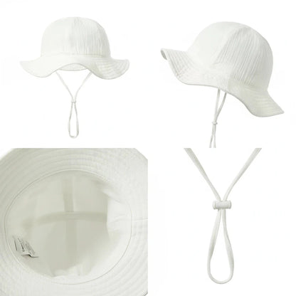 Baby & Toddler Cotton Wide Brim Sun Bucket Hat (3-18M)