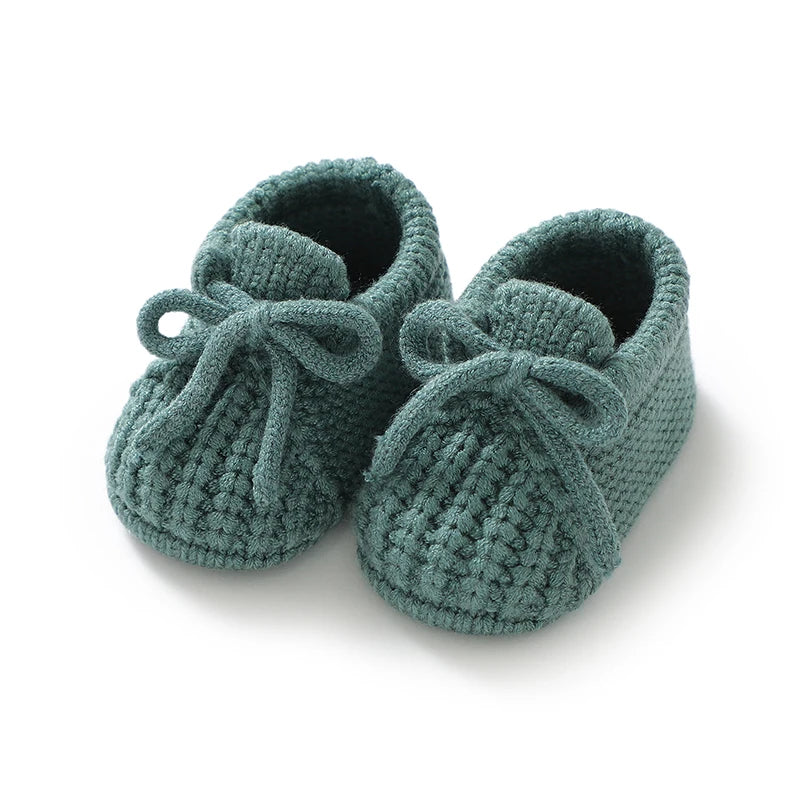Textured Rib Knit Baby Booties (0-18M)