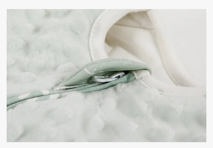 Baby Sleep Sack 1.5 TOG – Cotton Wearable Blanket Vest with Sensory Minky Dot Chest (3-24M)