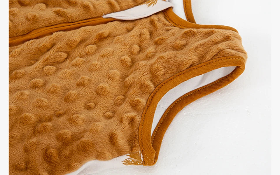 Baby Sleep Sack 1.5 TOG – Cotton Wearable Blanket Vest with Sensory Minky Dot Chest (3-24M)