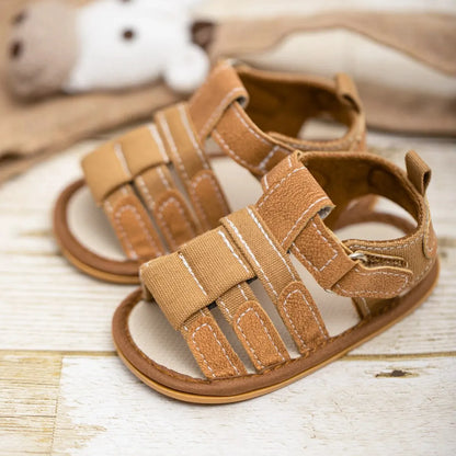 Baby Boy First Walker Sandals - Non-Slip Rubber Sole Summer Shoes for Infants & Toddlers (0-18M)