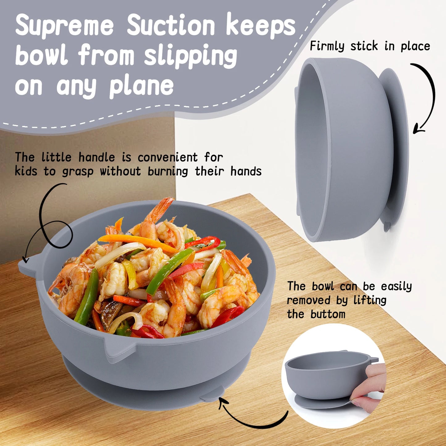 Silicone Suction Bowl & Spoon Set