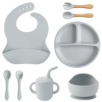 Complete 8-Piece Silicone Feeding & Weaning Set