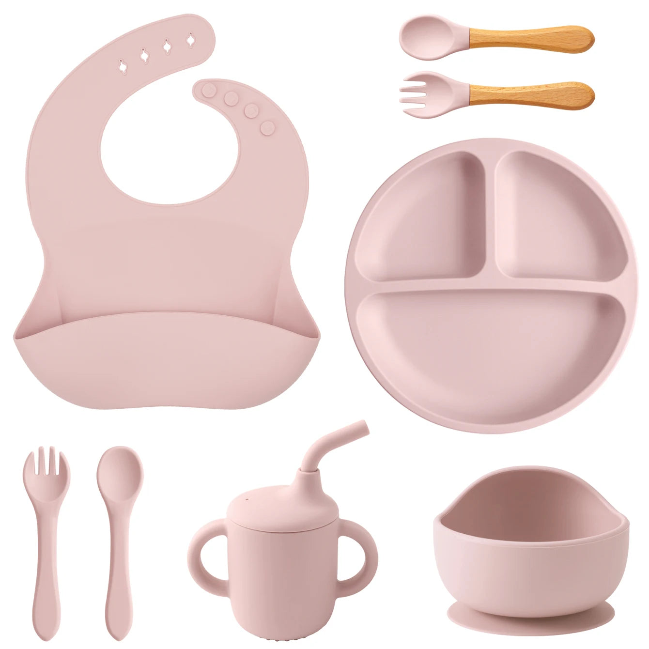 Complete 8-Piece Silicone Feeding & Weaning Set
