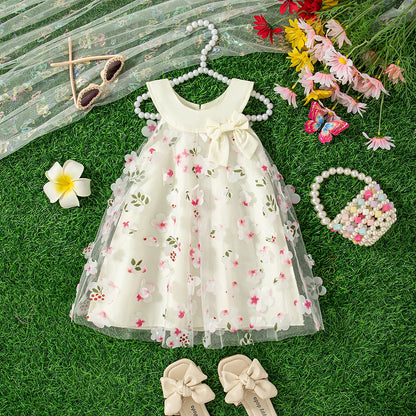 3D Floral Baby & Toddler Girl Princess Dress - Summer Mesh Tutu (3M-3T)