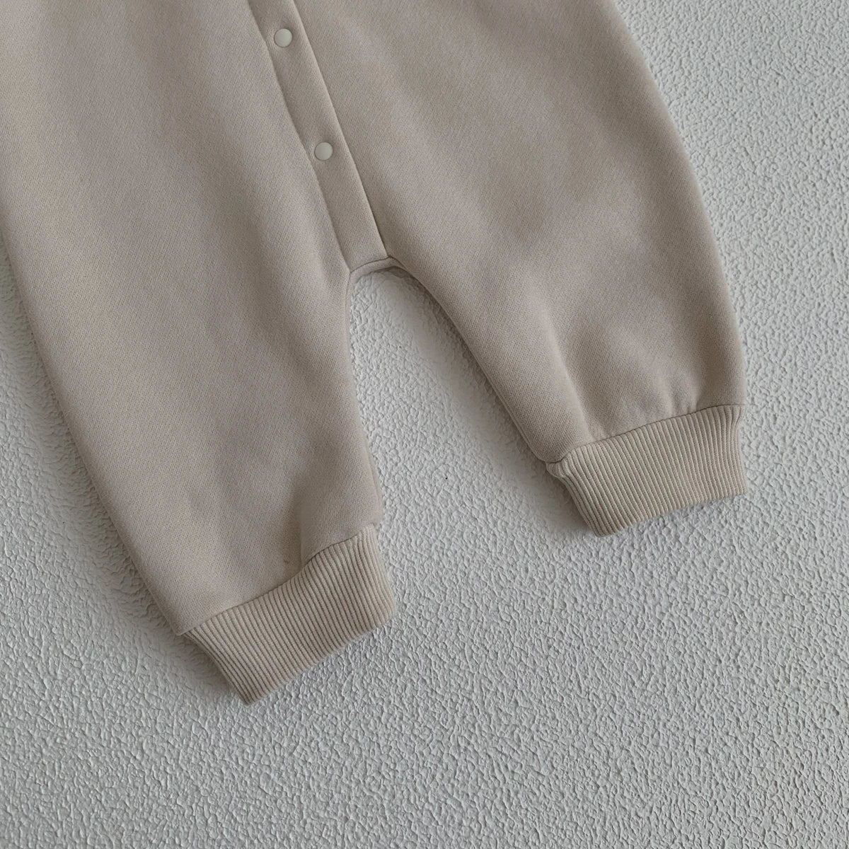 Cozy Bear Hooded Romper – Warm Cotton Blend Jumpsuit (0-18M)