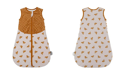 Baby Sleep Sack 1.5 TOG – Cotton Wearable Blanket Vest with Sensory Minky Dot Chest (3-24M)