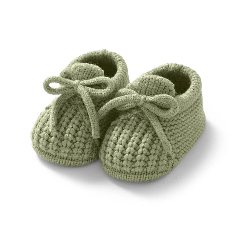 Textured Rib Knit Baby Booties (0-18M)