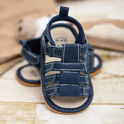 Baby Boy First Walker Sandals - Non-Slip Rubber Sole Summer Shoes for Infants & Toddlers (0-18M)