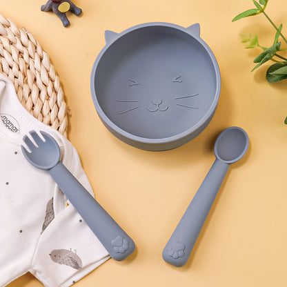 Silicone Suction Bowl & Spoon Set