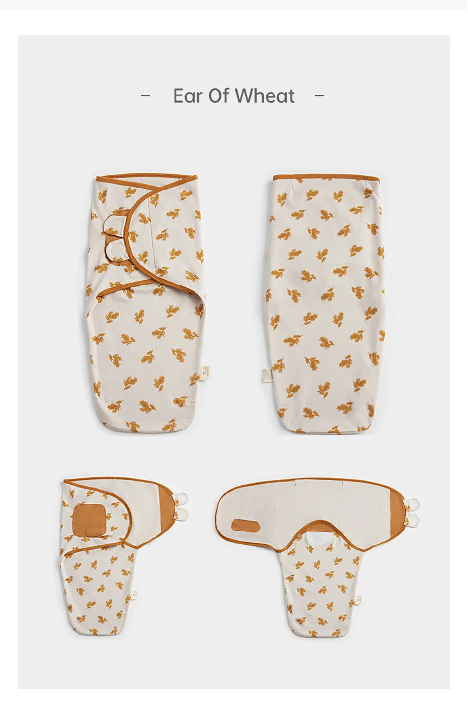 Newborn Baby Swaddle Sleep Sack 0-6M - 100% Cotton 0.5 TOG Summer Lightweight Wrap