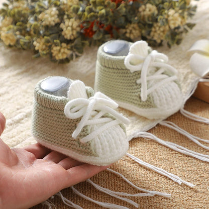 Sneaker Style Knit Baby Booties (0-18M)