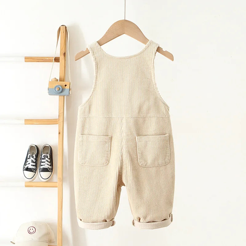 Toddler Corduroy Overalls – Heart Embroidery & Print Bib Pants (9M-4T)