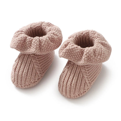 Soft-Knit Solid Ruffled Baby Booties (0-18M)