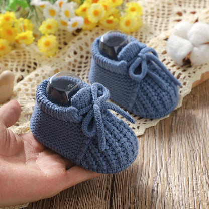 Textured Rib Knit Baby Booties (0-18M)