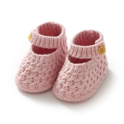 Soft Knit Mary Jane Baby Booties - Infant Pre-Walker Shoes (0-18M)