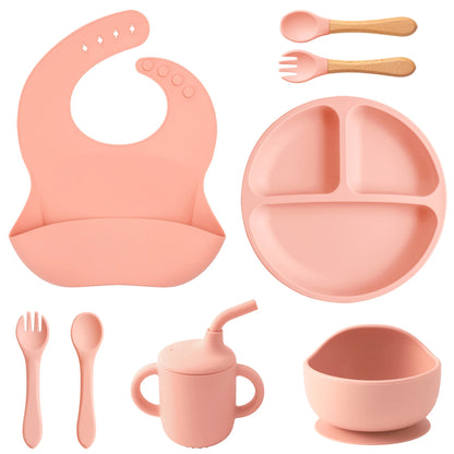 Complete 8-Piece Silicone Feeding & Weaning Set