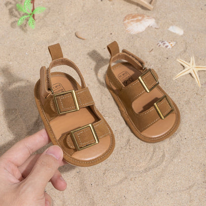 Infant Boys Casual Buckle Beach Sandals - Anti-Slip Soft-Sole First Walkers (0-18M)