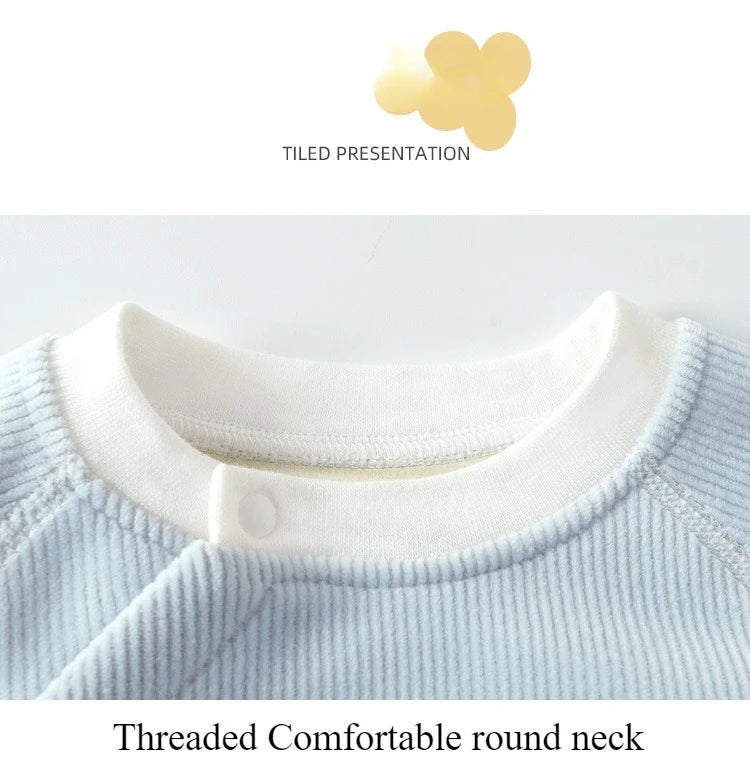 Cozy Ribbed Cotton Kimono Romper