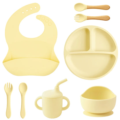 Complete 8-Piece Silicone Feeding & Weaning Set