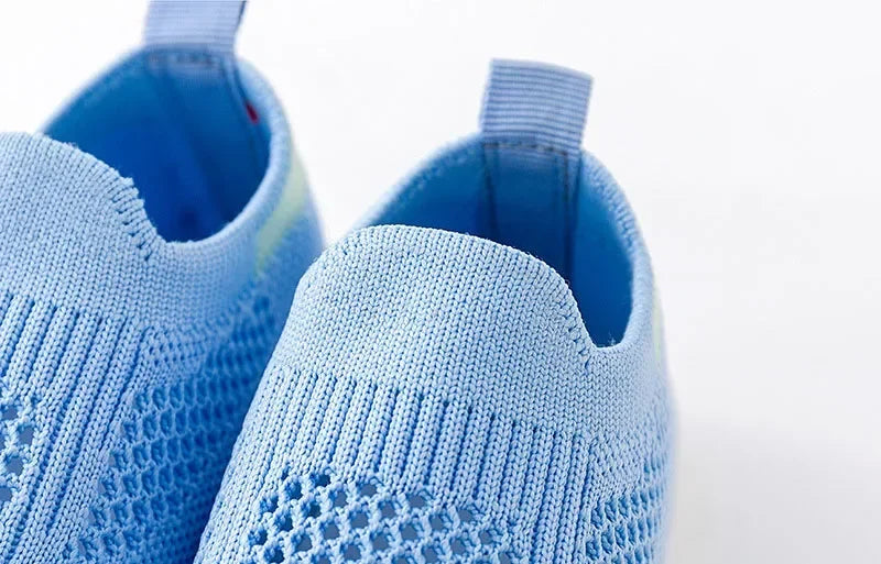 Infant & Toddler Mesh Knit Sneakers: Lightweight Non-Skid Prewalker Shoes for( 0-4T)